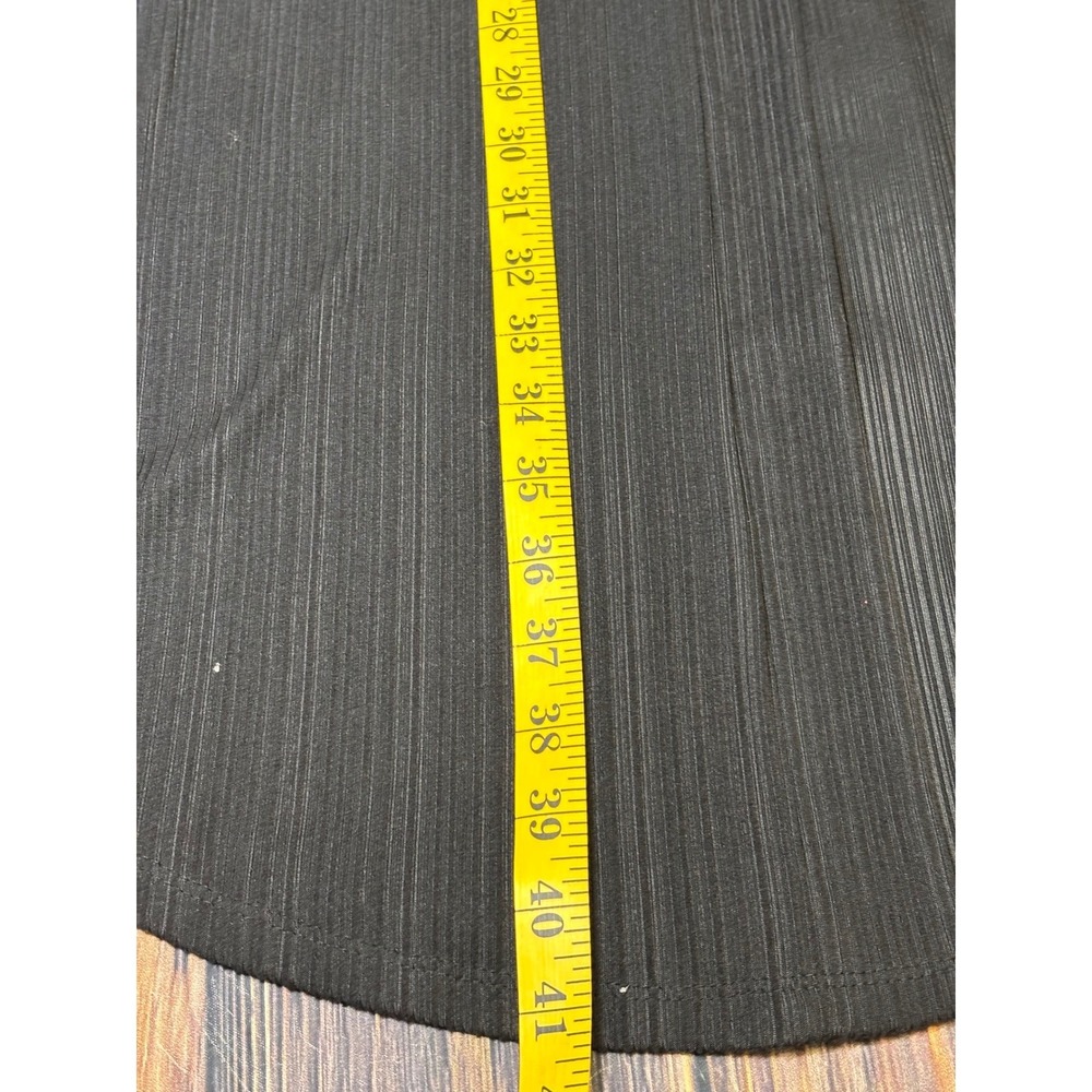 Maurices Cardigan Duster Womens M Black Ribbed Longline Open Front Midi Knit - Picture 5 of 16
